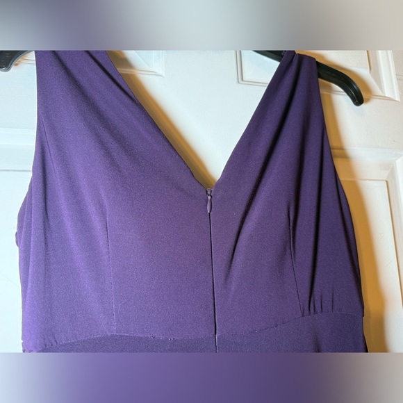 Vintage Jessica Howard Purple Aline Dress Pleated V Neckline Rhinestones Sz 6P - Picture 6 of 8